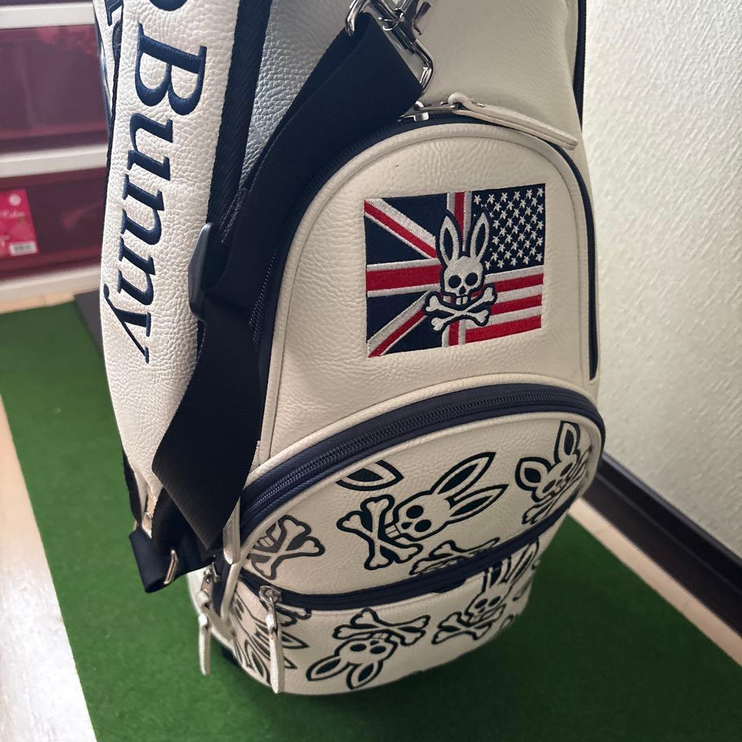 【美品】Psycho Bunny✨サイコバニー キャディバッグ 白