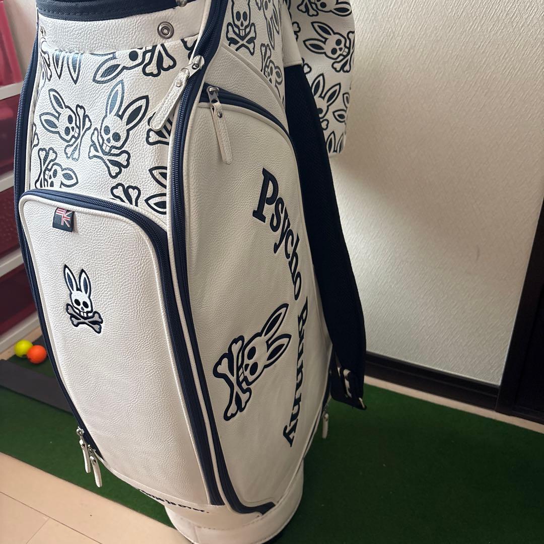 【美品】Psycho Bunny✨サイコバニー キャディバッグ 白