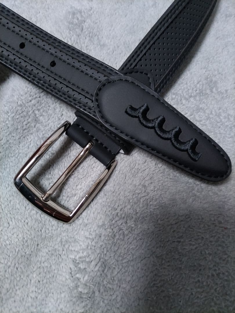 ムータマリン ゴルフ パンチングレザー　ベルト　マットブラック