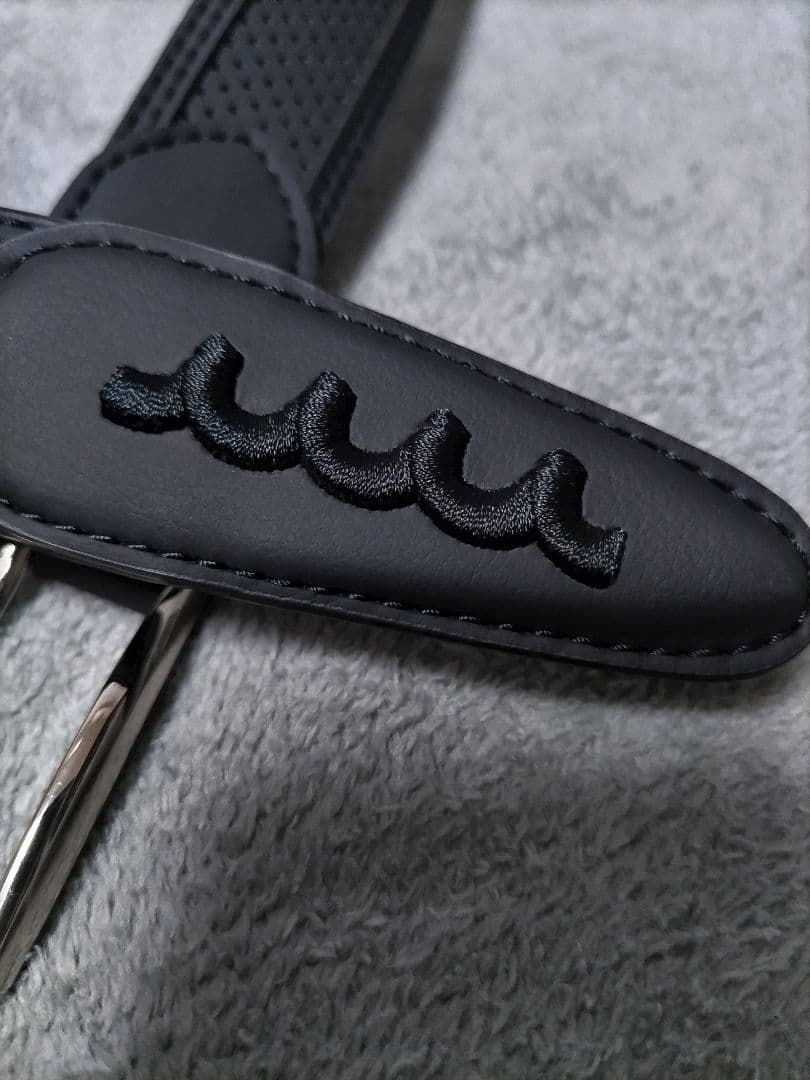 ムータマリン ゴルフ パンチングレザー　ベルト　マットブラック