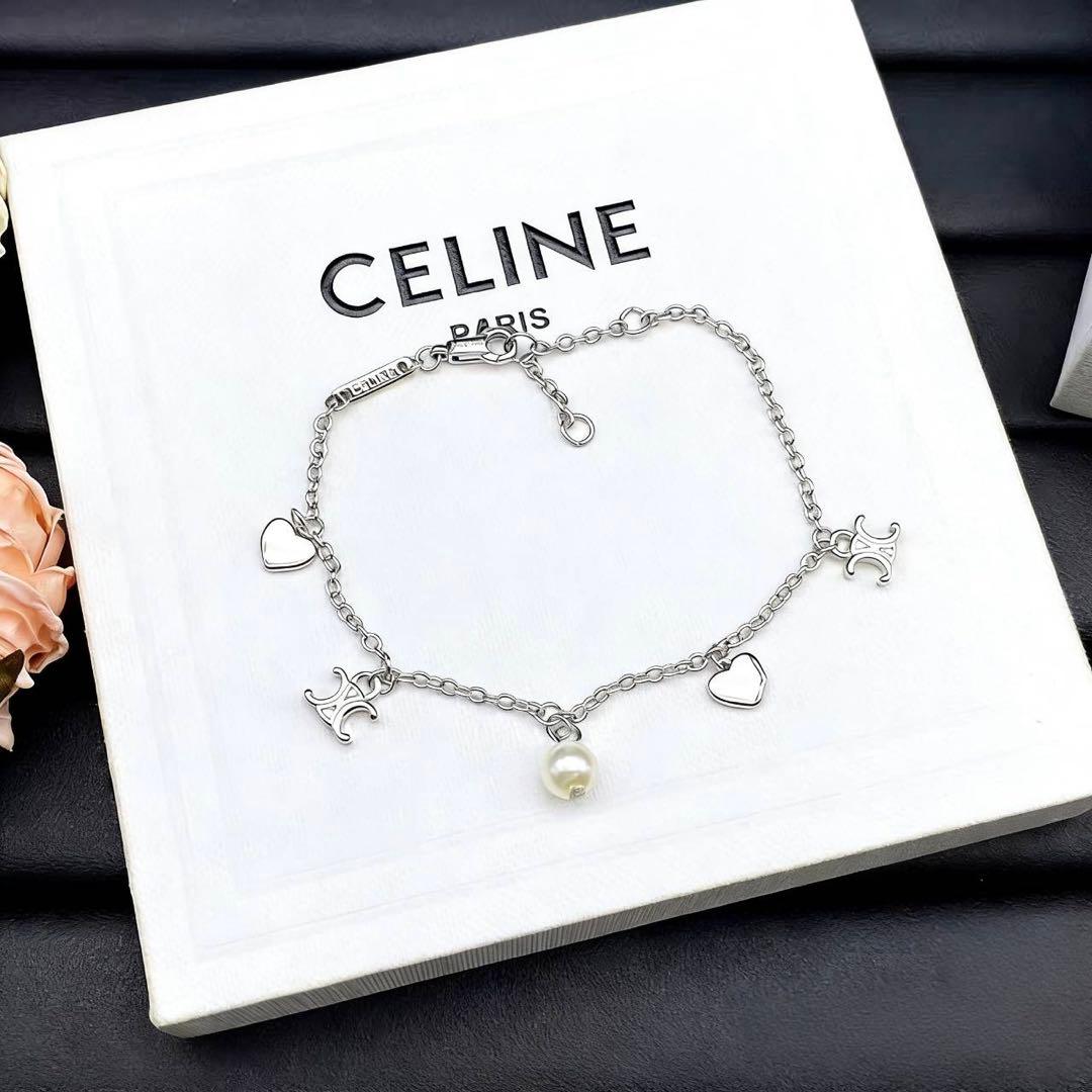限定値下げ！CELINE パールシルバーネックレスとブレスレット セット