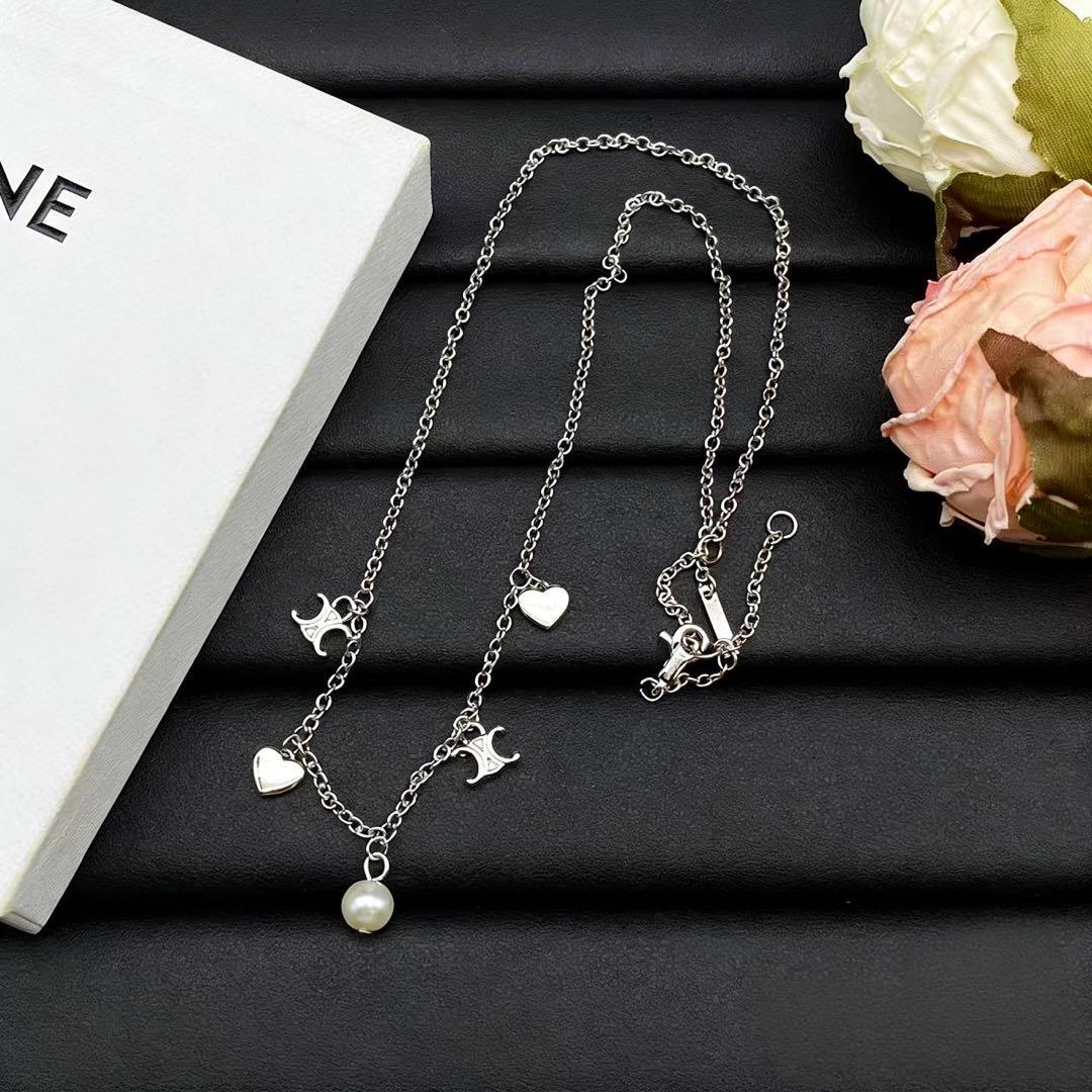 限定値下げ！CELINE パールシルバーネックレスとブレスレット セット