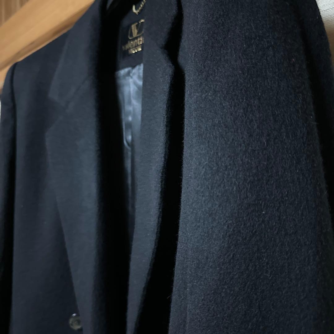 【極美品】valentino ブラック チェスターコート