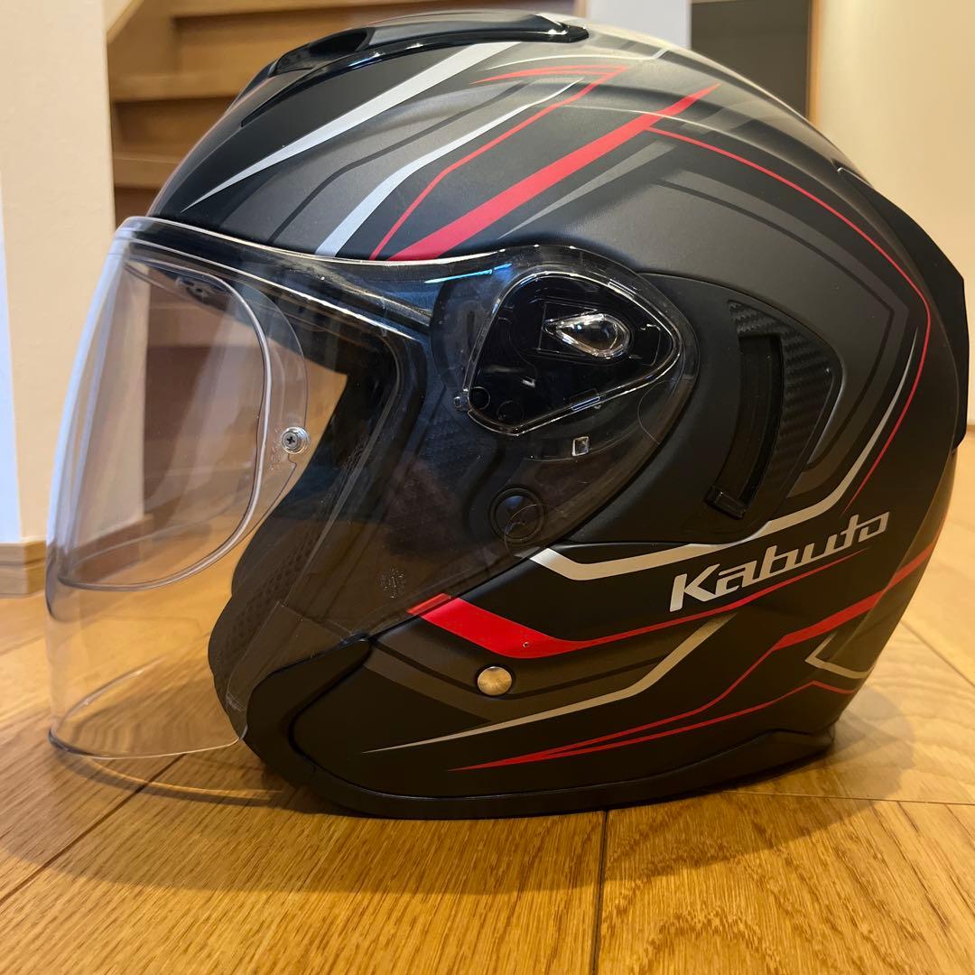 Kabuto ジェットヘルメット ブラック/レッド