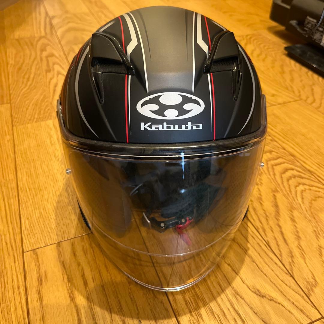 Kabuto ジェットヘルメット ブラック/レッド