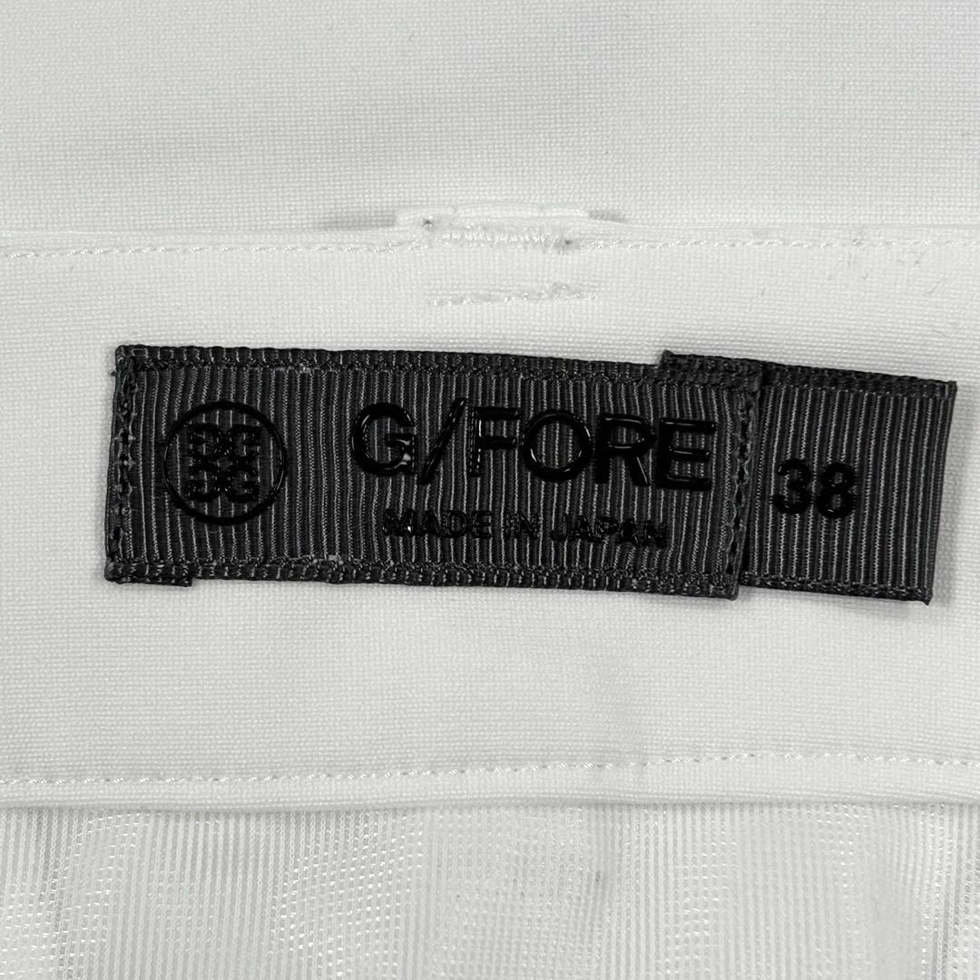ジーフォア　G/FORE スカート　ロゴ刺繍　裾フリル　裾シフォン　38 M