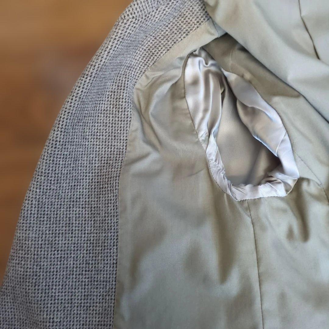 マーガレットハウエル　茶×グレー チェック柄 テーラードジャケット