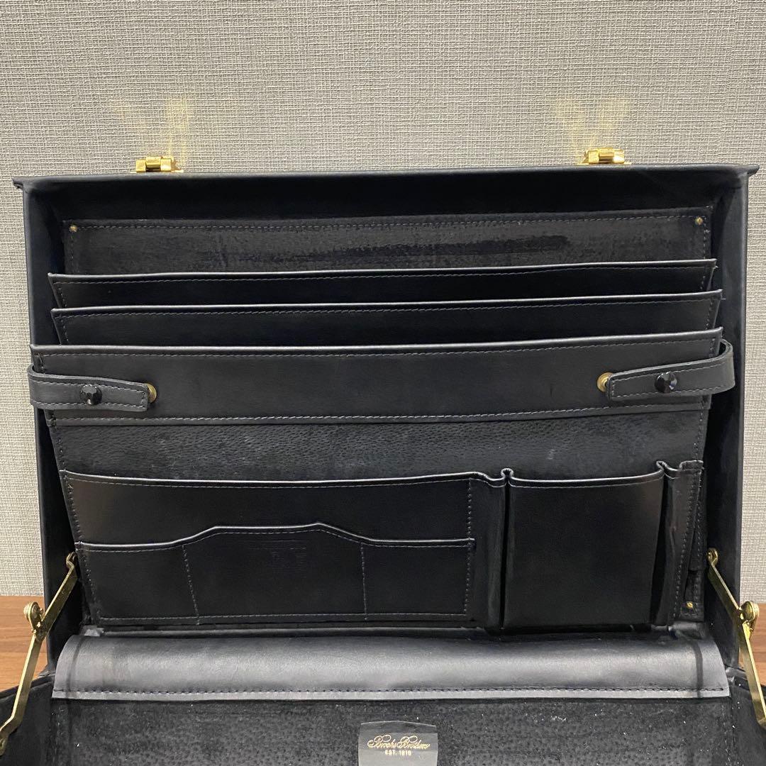 【Brooks Brothers】ブラック レザーブリーフケース