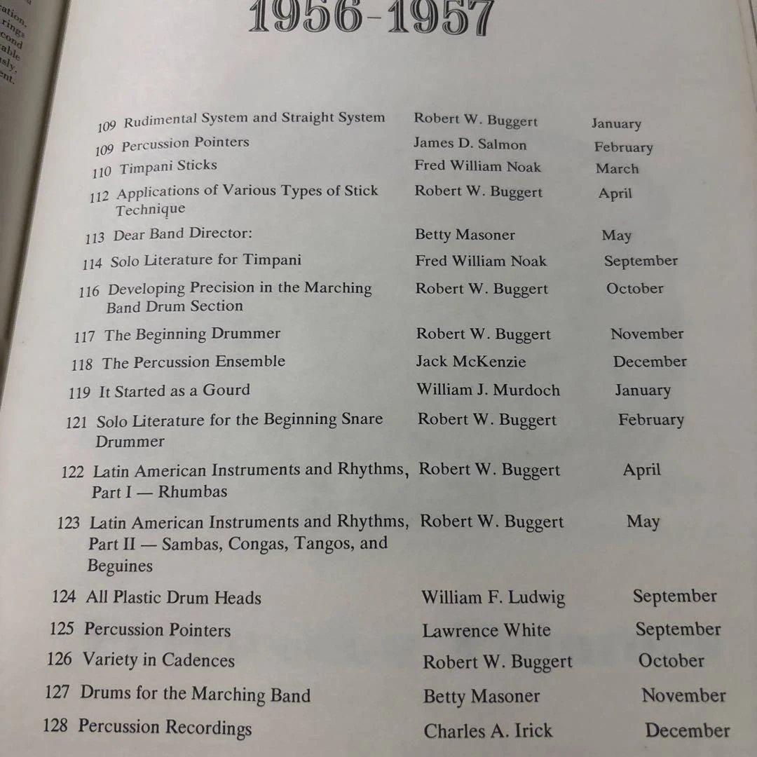 音楽書Percussion Anthology /The Instrument.