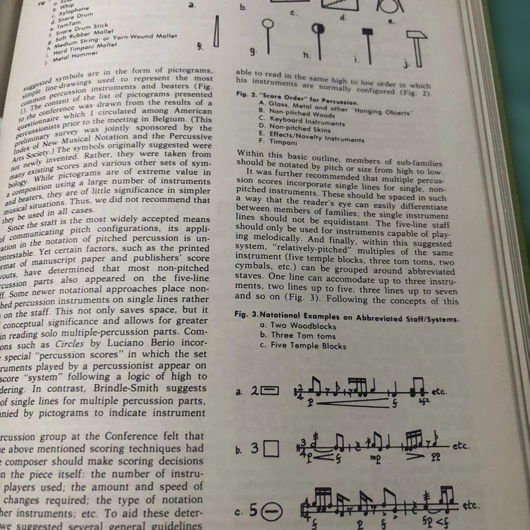 音楽書Percussion Anthology /The Instrument.