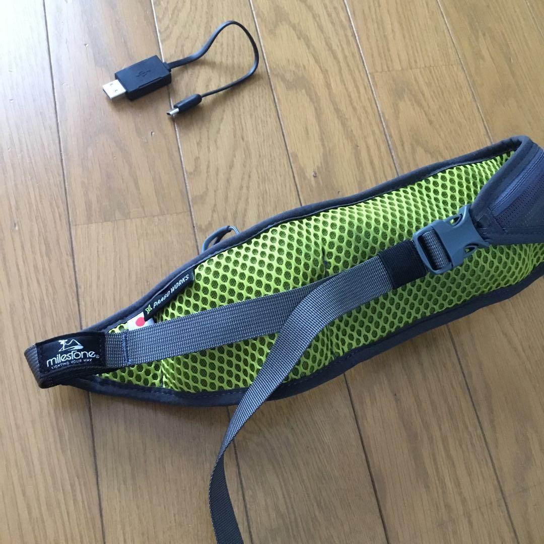 美品　Milestone　USB充電式 LEDライト ウエストポーチ