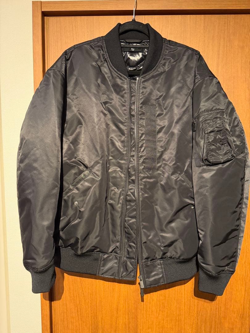 UNIQLO +J ハイブリッドダウンオーバーサイズMA-1 ブラックXL