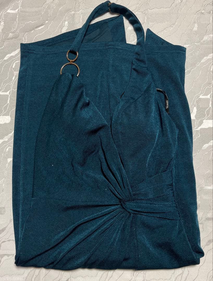 AR ANGELR ダークグリーン ホルターネックドレス