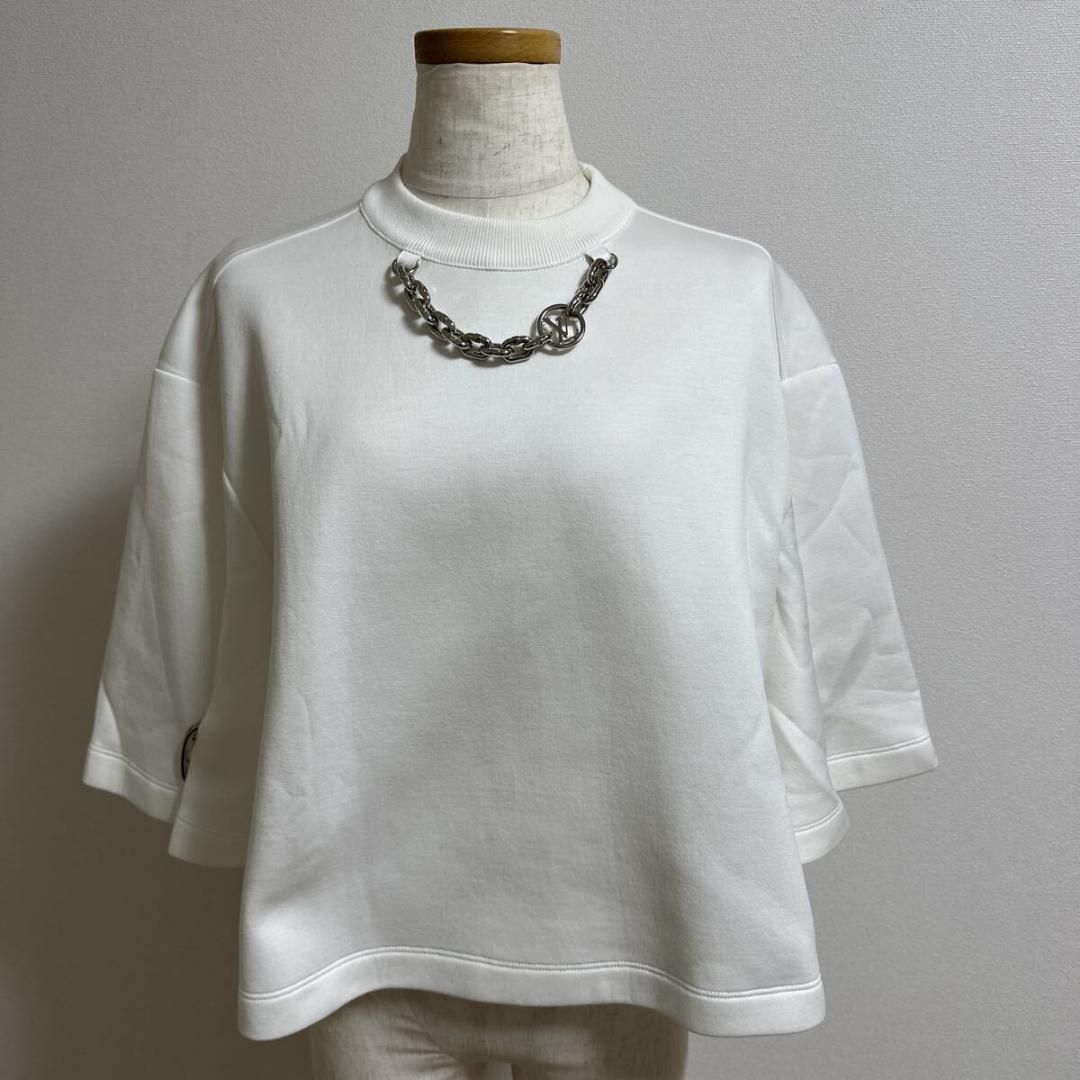 ルイヴィトン LVチェーン スナップスリーブクロップトップ Tシャツ S