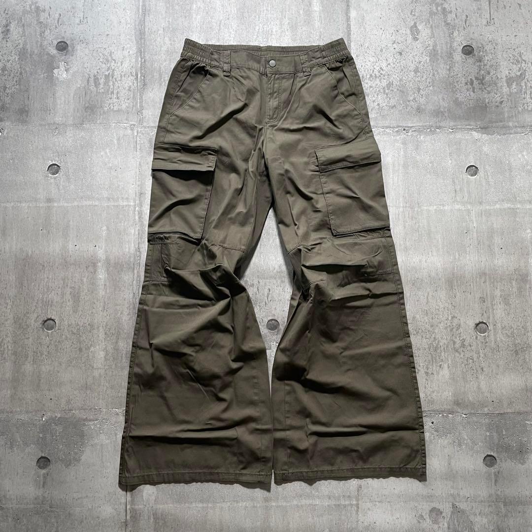 パンツ y2k grunge flare cargo pants archive