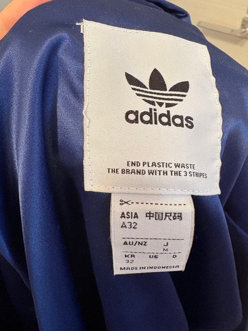 adidas ブルーダブルブレストジャケット