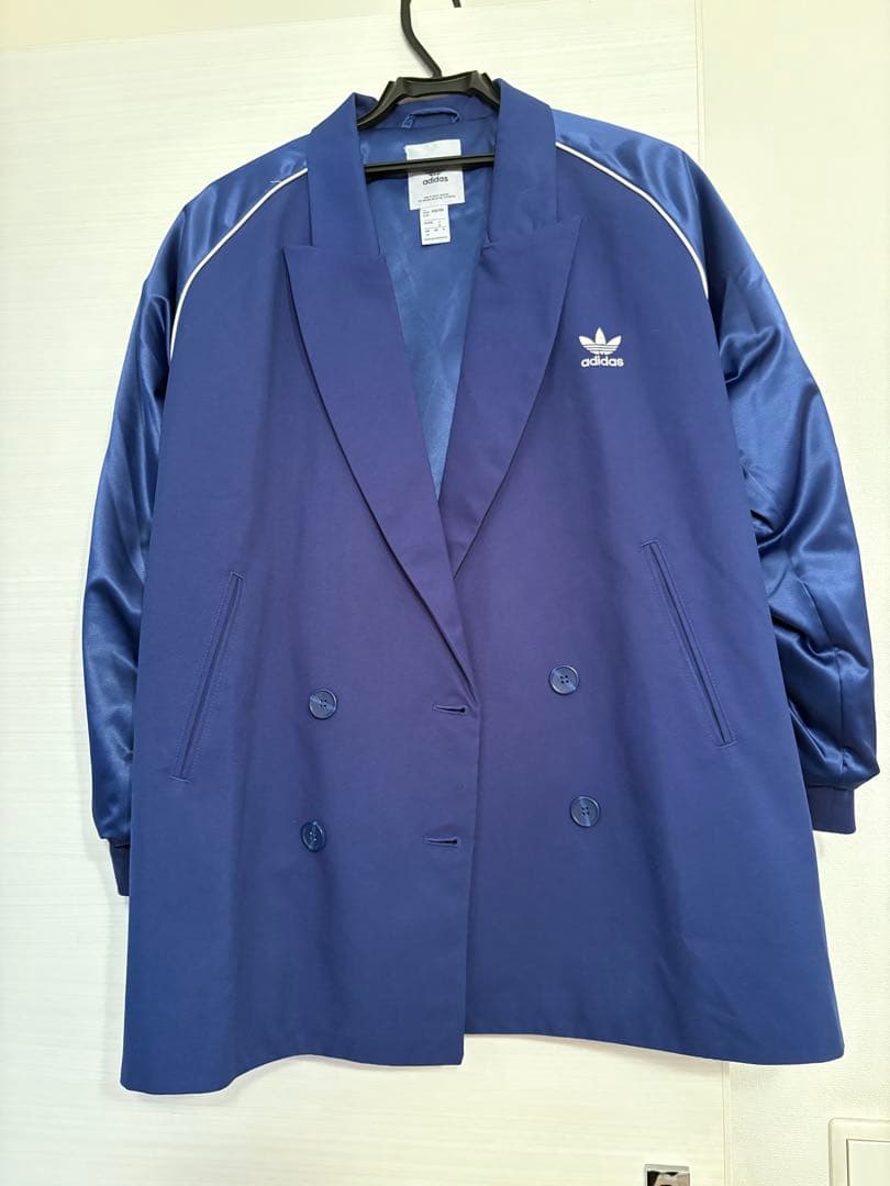 adidas ブルーダブルブレストジャケット