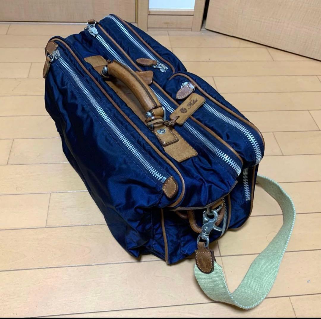 フェリージ　ボストン　ビジネスバック　ネイビー