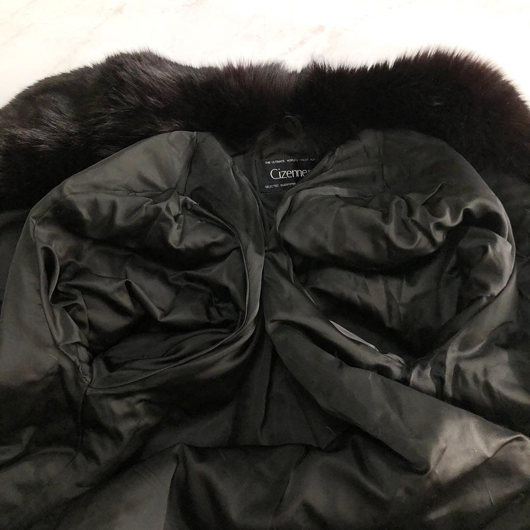 希少✨シルバーフォックス 本毛皮 リアルファーコート デザイン ボリューム◎