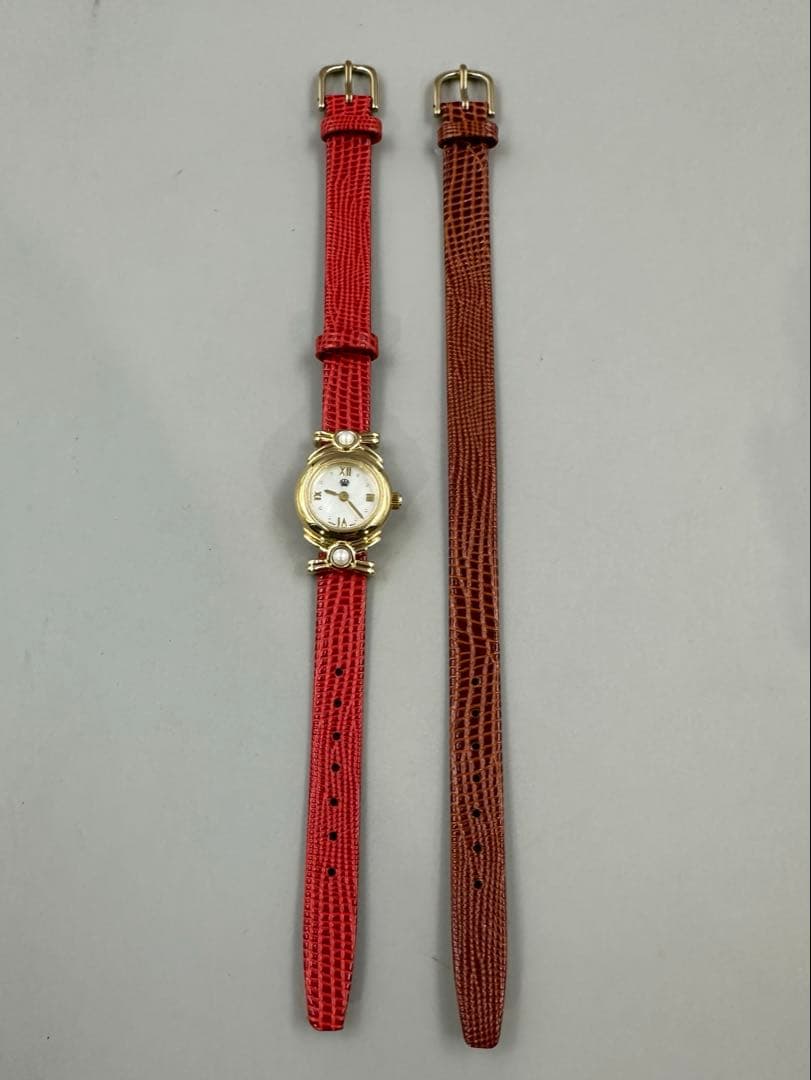 ☆MIKIMOATO　腕時計　2Pパール　純正ベルト　レッド、ブラウン