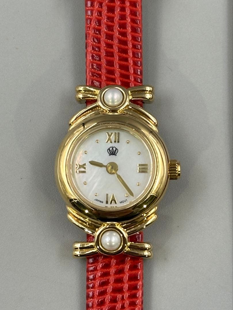 ☆MIKIMOATO　腕時計　2Pパール　純正ベルト　レッド、ブラウン