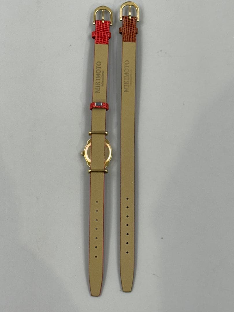 ☆MIKIMOATO　腕時計　2Pパール　純正ベルト　レッド、ブラウン