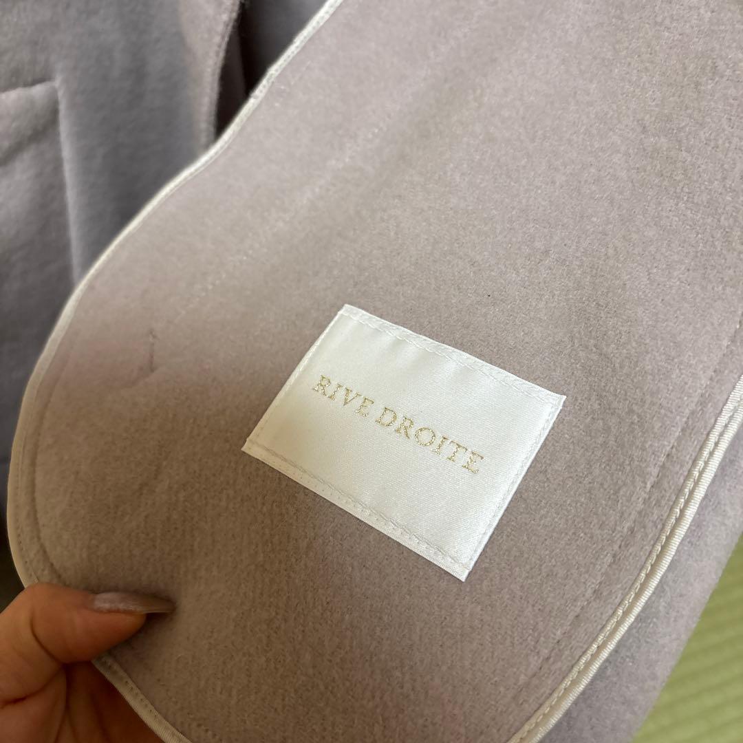 【軽い着心地】ウールリバーミドルコート　グレージュ