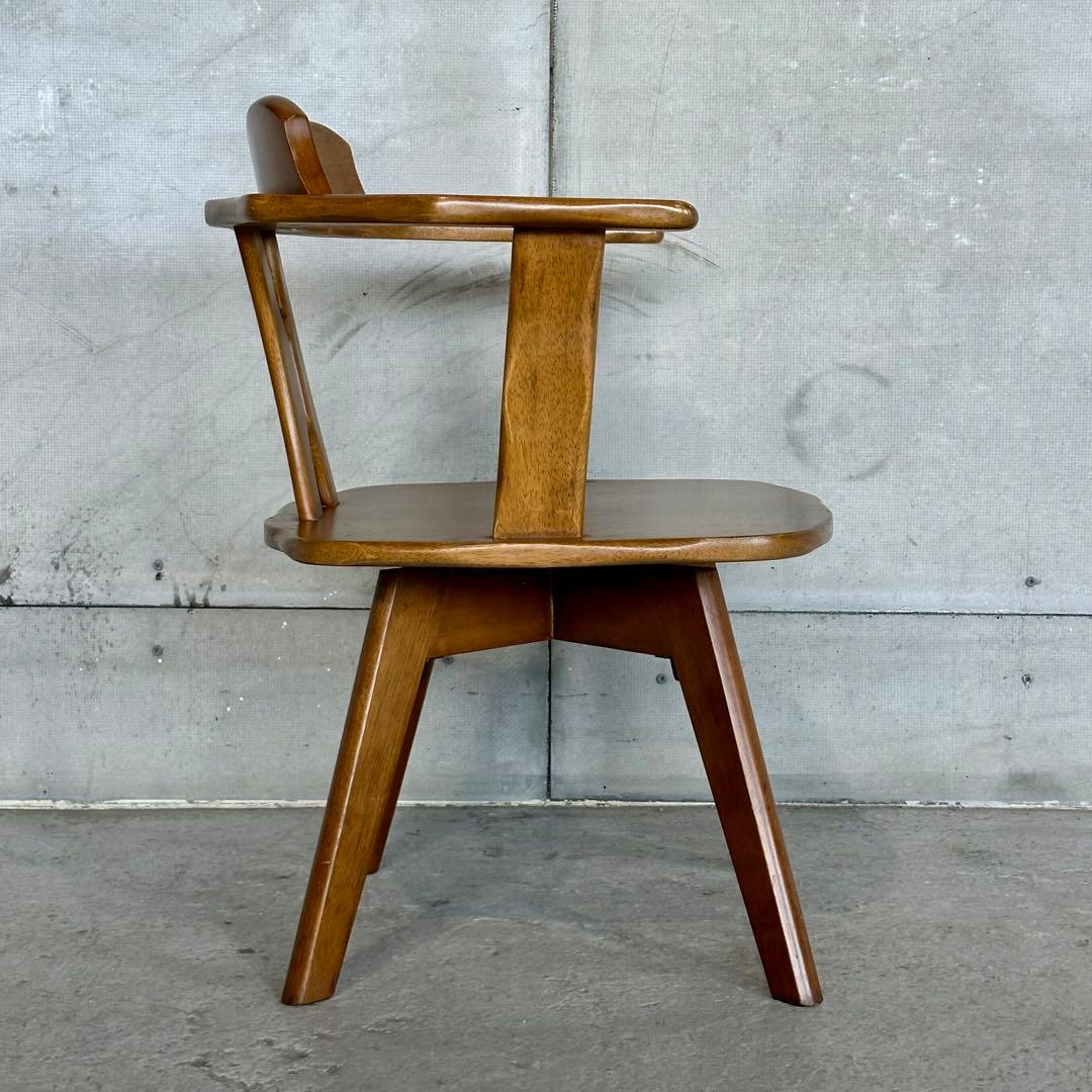 ✦マツダ家具✦ 木製 回転式ダイニングチェア 昭和レトロ 国産ヴィンテージ