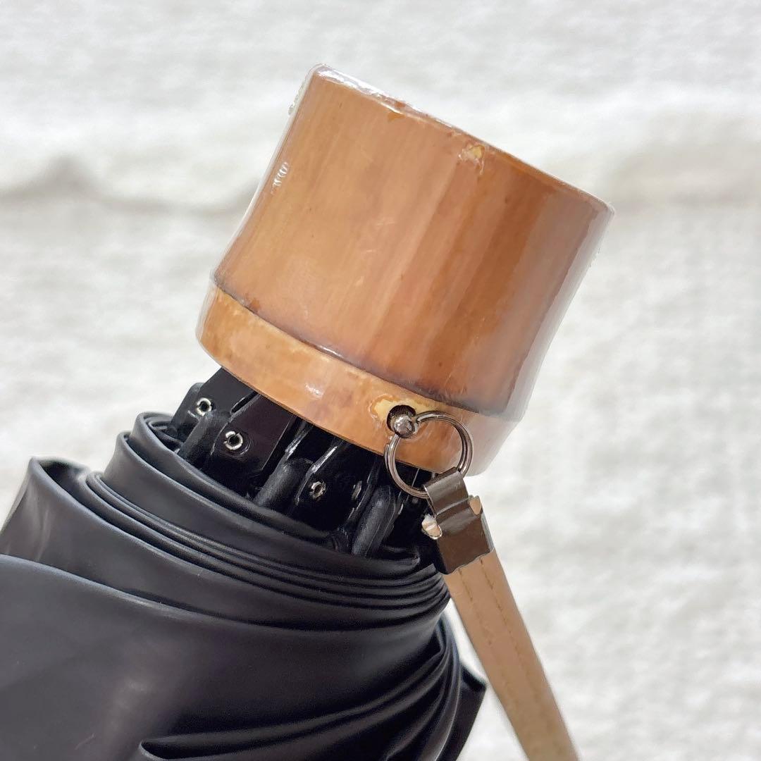 ロサブラン 日傘 3段折 黒 ピンク 完全遮光 折りたたみ 傘袋付き 晴雨兼用