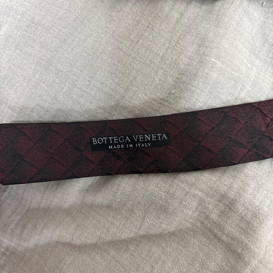 ボッテガヴェネタ　ネクタイ　イントレチャート　ボルドー