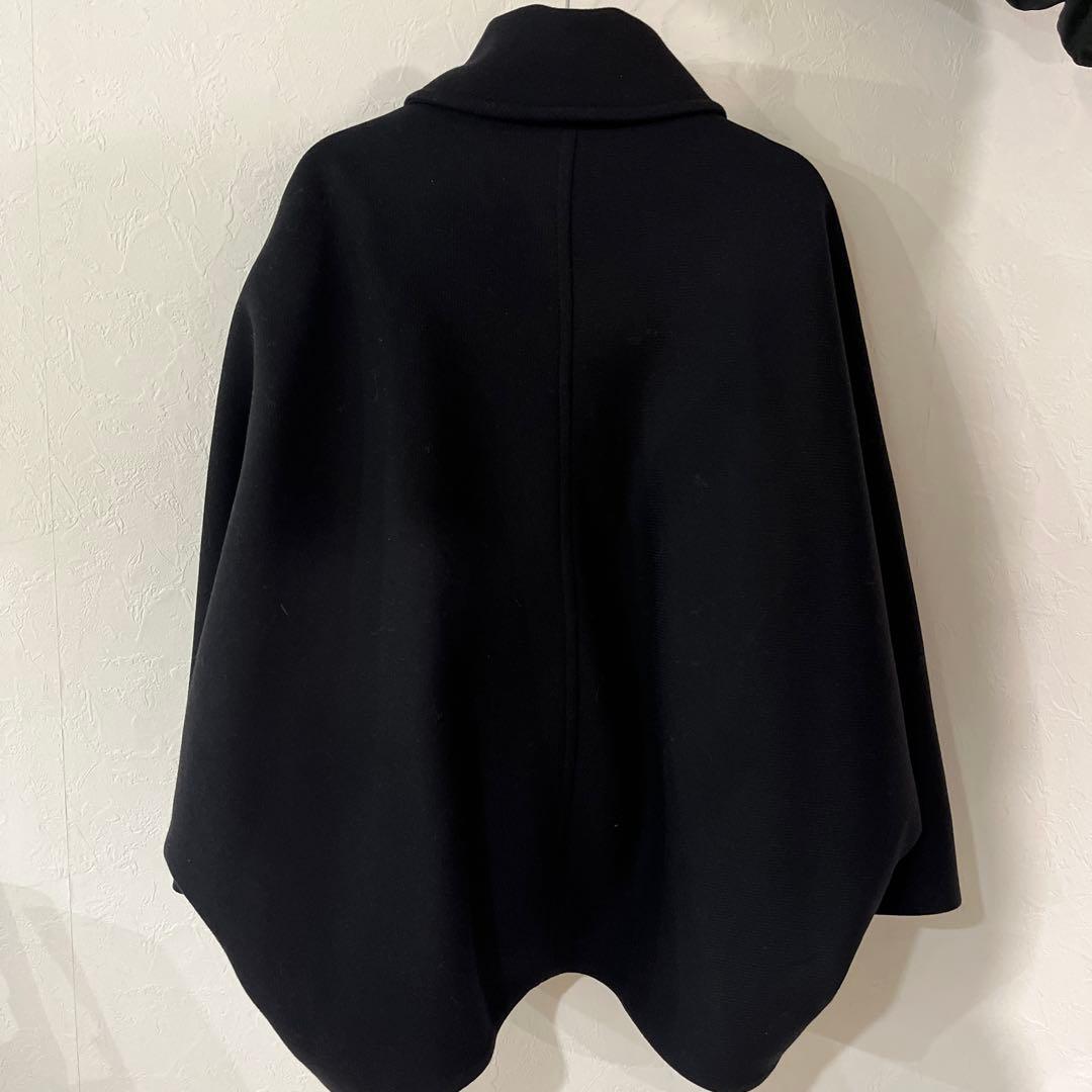 ウールコートZW COLLECTION オーバーサイズ ショートコート　黒　ＭＬ