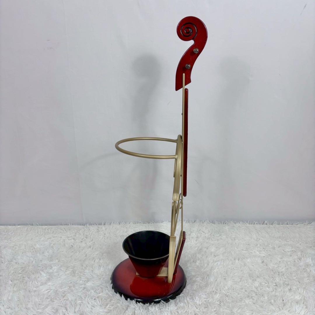 【美品】傘立て バイオリン ヴァイオリン レインラック 玄関収納 楽器調家具