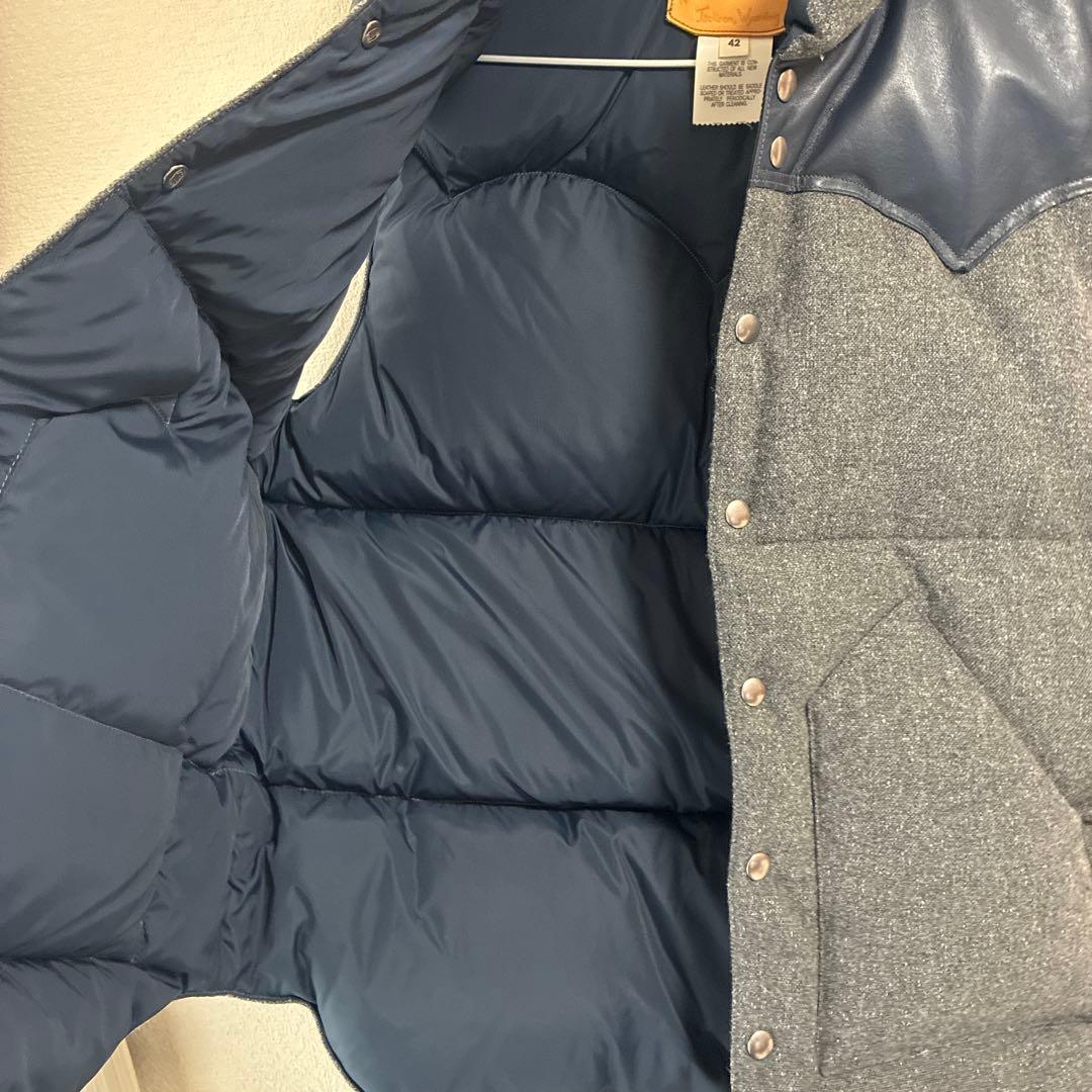 【Rooky Mountain】美品　ツイード　ダウン　ベスト