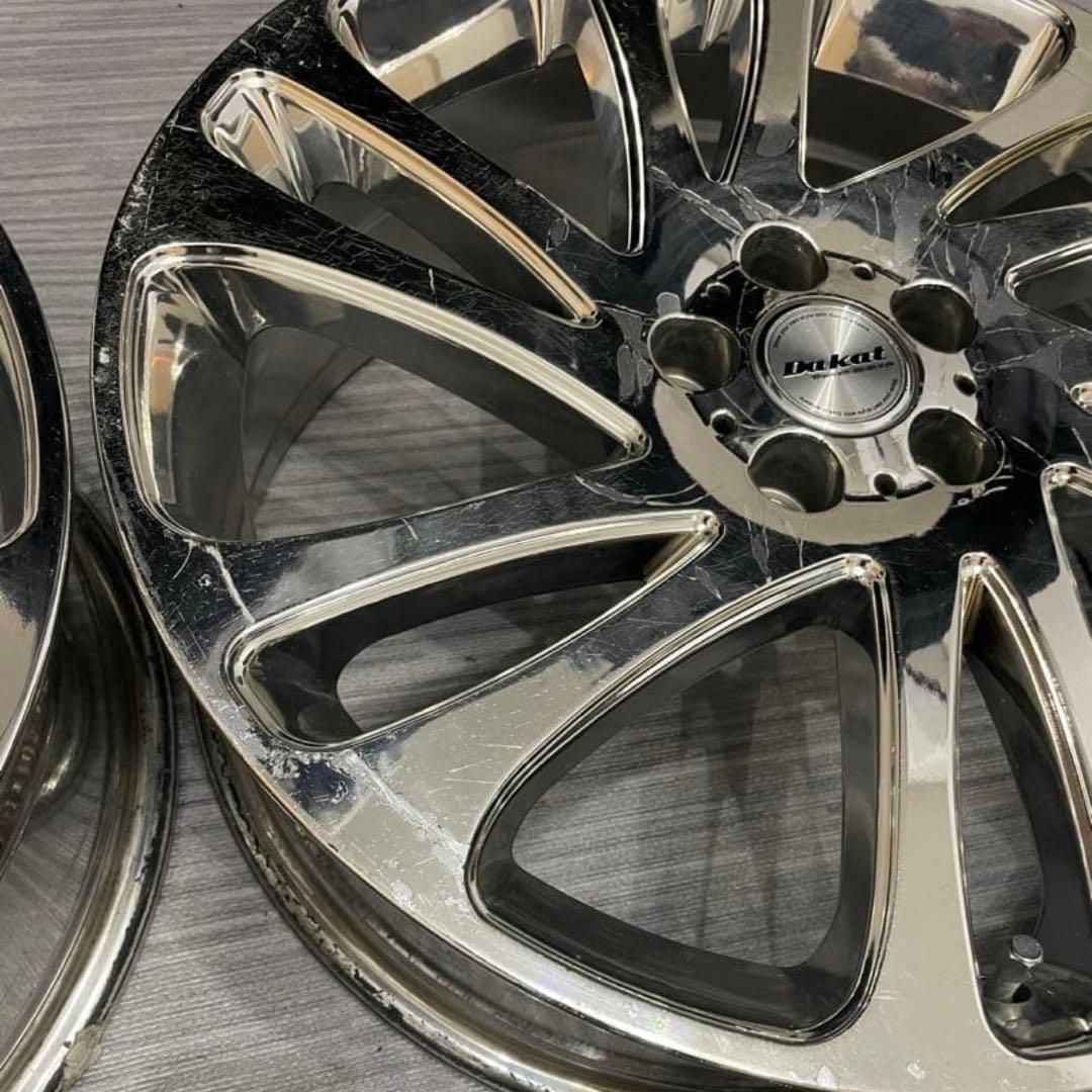 定価18万 Dakat 18インチ 希少メッキホイール PCD100 プリウス等