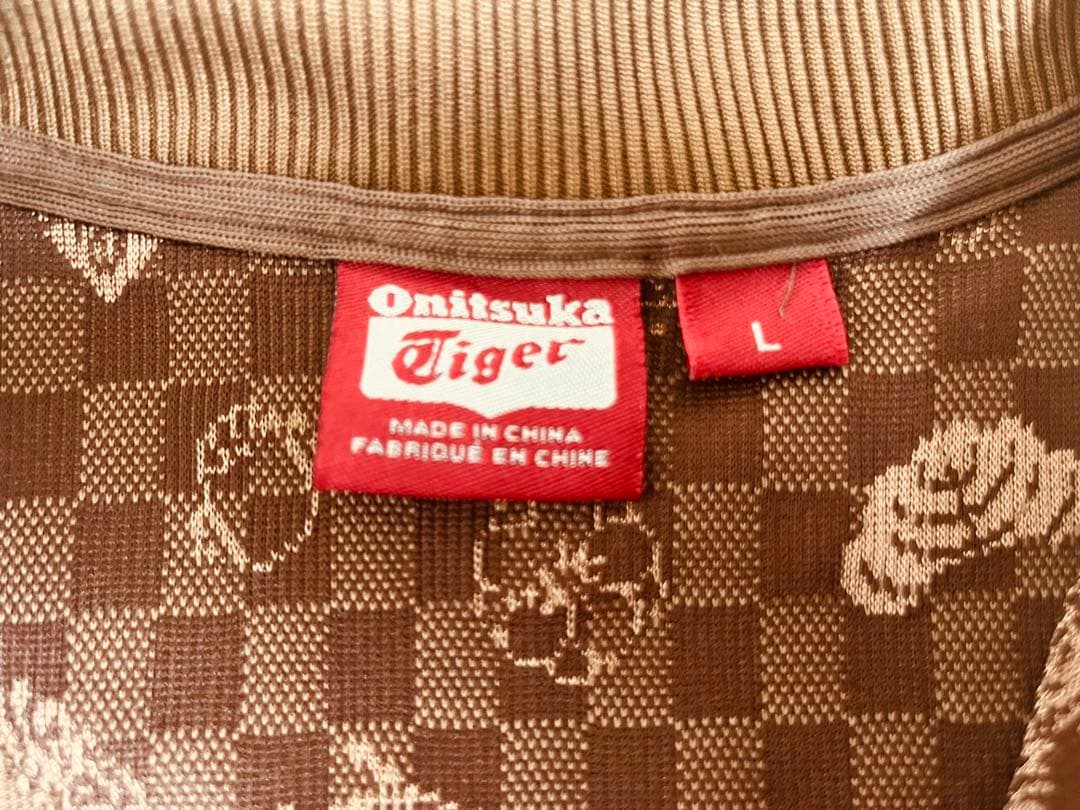 Onitsuka Tiger チェック柄 トラックジャケット ブラウン ジャージ