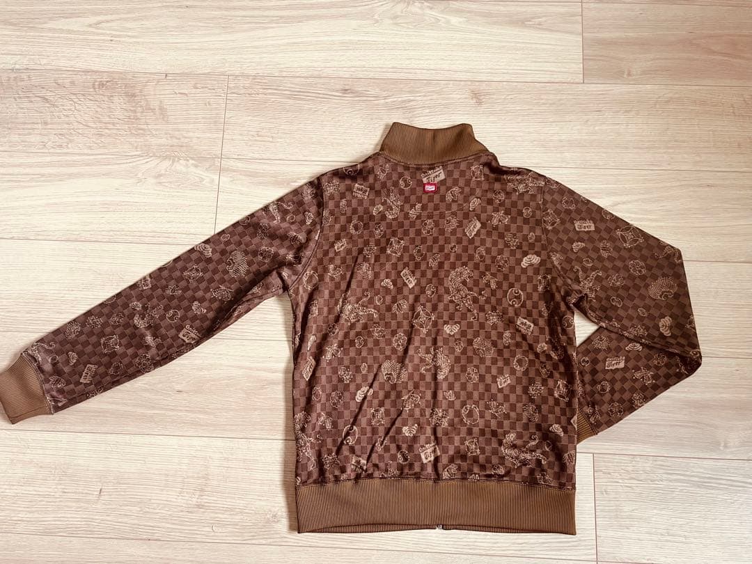 Onitsuka Tiger チェック柄 トラックジャケット ブラウン ジャージ