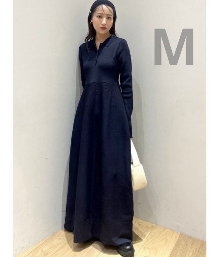 n*.様 【ベストセラー】フォルムポロニットワンピース