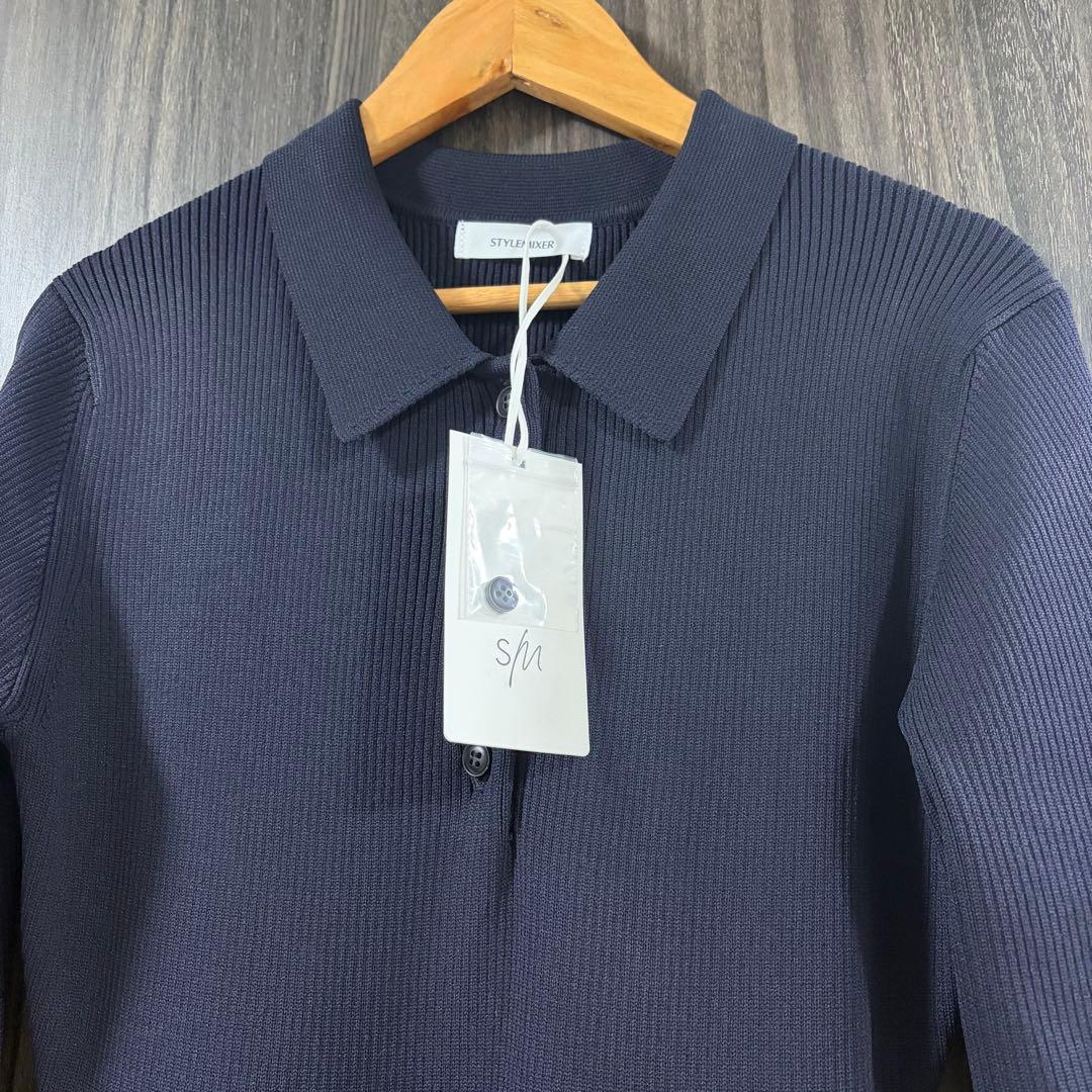 n*.様 【ベストセラー】フォルムポロニットワンピース