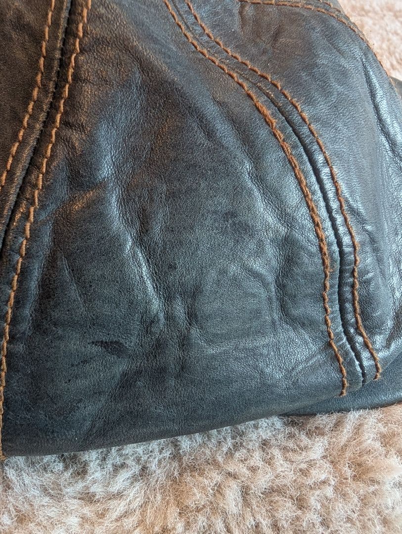 Y2レザー　ホースハイド　インディゴキャスケット サイズS