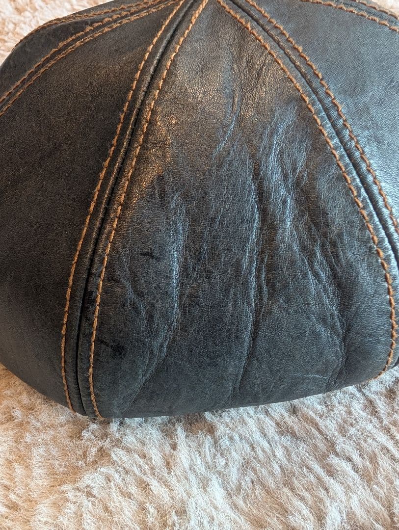 Y2レザー　ホースハイド　インディゴキャスケット サイズS