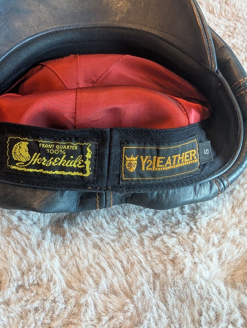 Y2レザー　ホースハイド　インディゴキャスケット サイズS