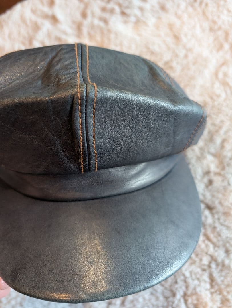 Y2レザー　ホースハイド　インディゴキャスケット サイズS