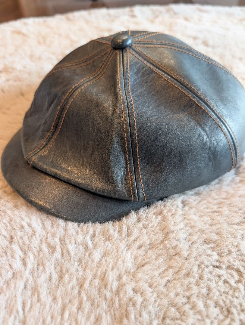 Y2レザー　ホースハイド　インディゴキャスケット サイズS