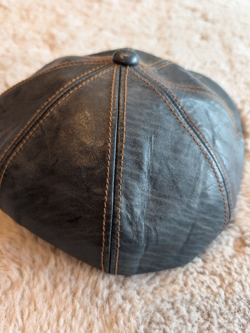 Y2レザー　ホースハイド　インディゴキャスケット サイズS