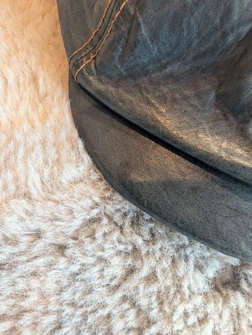 Y2レザー　ホースハイド　インディゴキャスケット サイズS