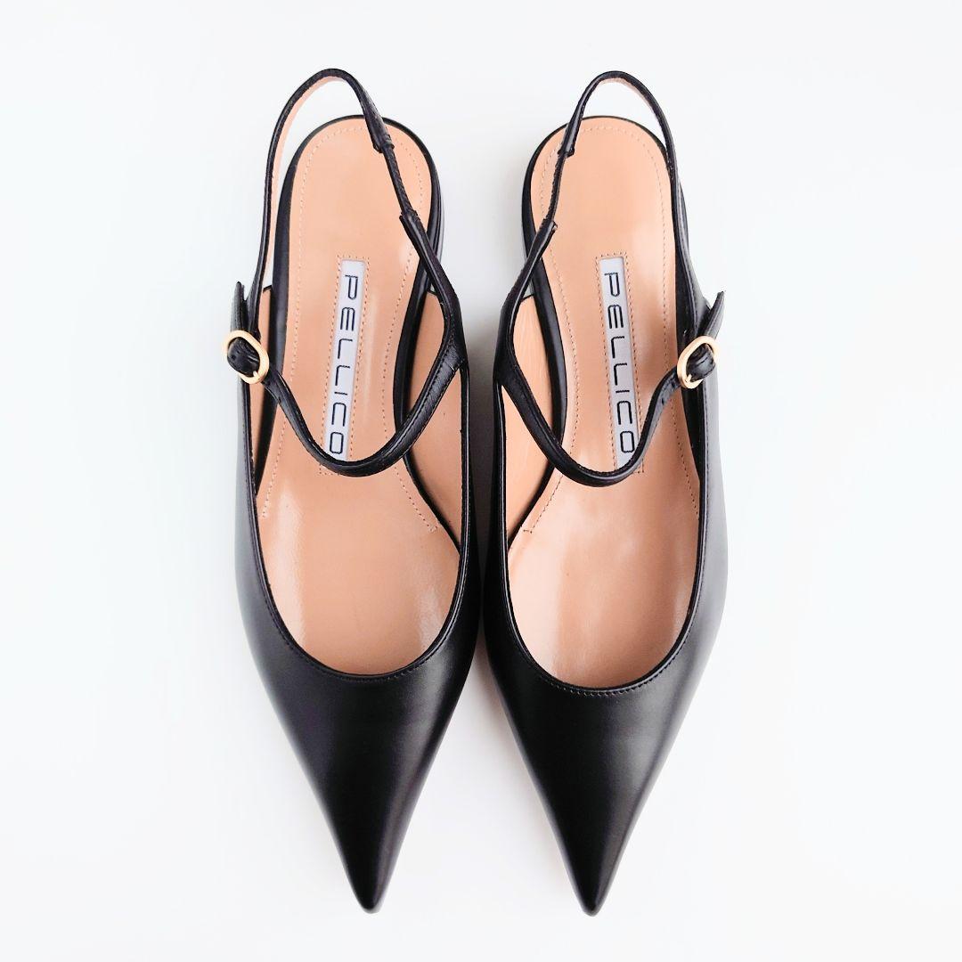 未使用 ペリーコ バックスリング レザー パンプス ミュール ファビオルスコーニ