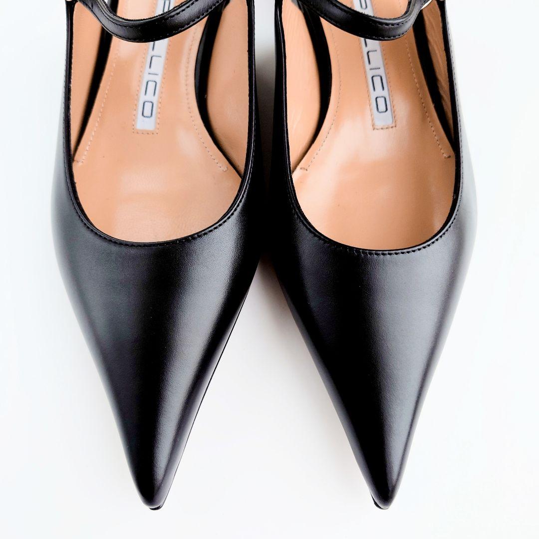 未使用 ペリーコ バックスリング レザー パンプス ミュール ファビオルスコーニ