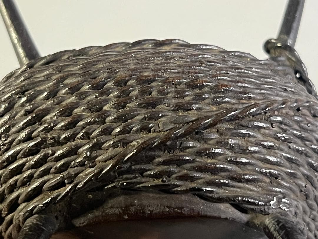 古銅 糸巻 香炉 時代物 渡雲鋳造