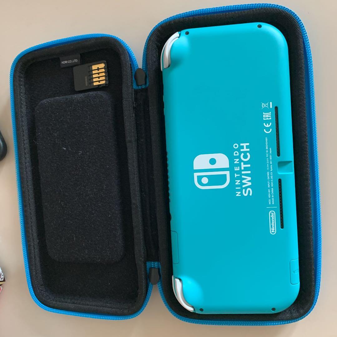 任天堂スイッチライトターコイズ　大乱闘スマッシュブラザーズ　ケース付き