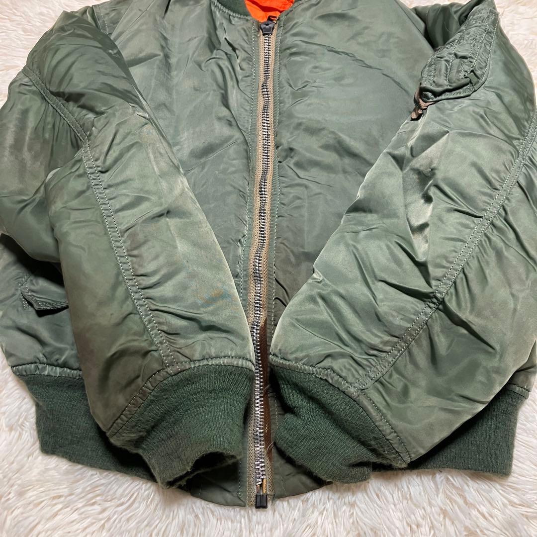 USA製　80s アルファインダストリーズ MA-1 リバーシブル M